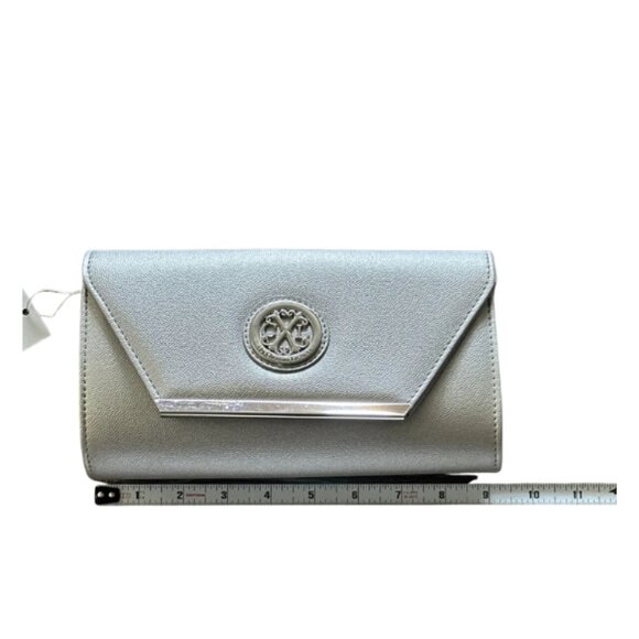 CXL by Christian Lacroix Women's Silver Clutch Detachable Chain Shoulder Bag NWT - Picture 6 of 7